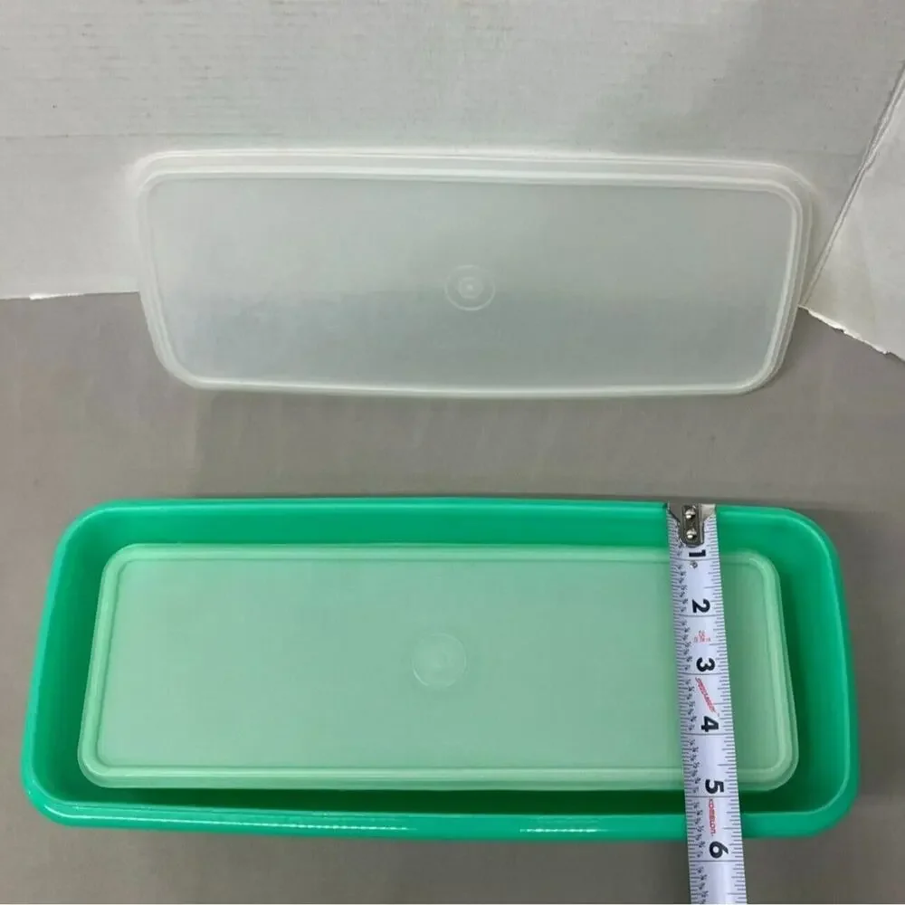 TUPPERWARE Bread Celery Vegetable Keeper Container Jadeite Green 782 892 Vintage